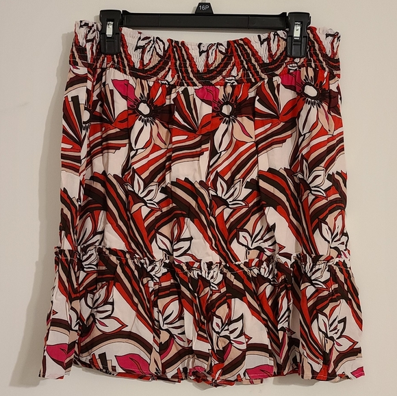 Anthropologie Floral Mini Skirt - Picture 6 of 9